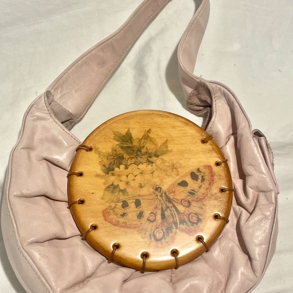 Small vintage pink leather purse - Picture 3 of 4